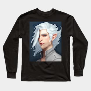 Portrait of a Male Light Elf Long Sleeve T-Shirt